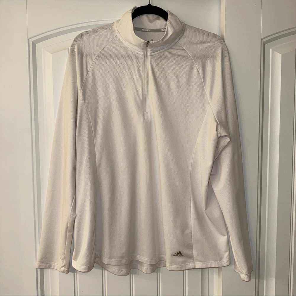 Adidas‎ White Quarter-Zip Pullover golf